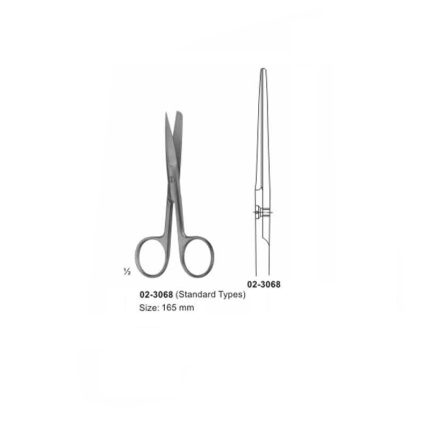 Surgical Scissors Sharp-Blunt Straight 165 mm
