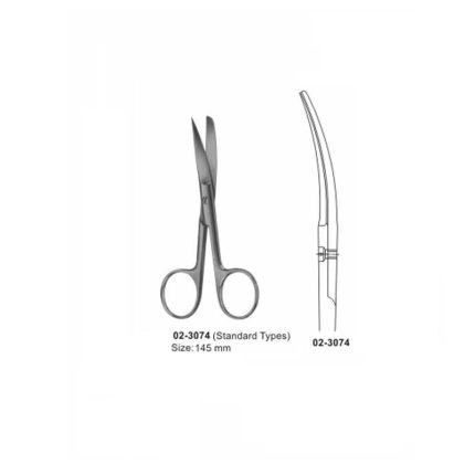 Surgical Operating Scissor Sharp-Blunt Curved 145 mm