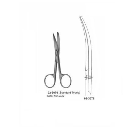 Surgical Operating Scissors Sharp-Blunt Curved 165 mm