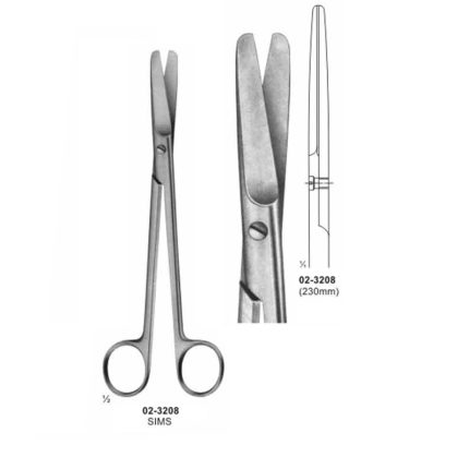 Sims Gynaecology Scissors Straight Blunt 230 mm