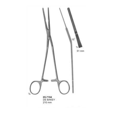 DE BAKEY Patent Ducts Clamps 51 mm Length 210 mm