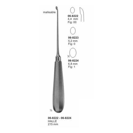 Halle Bone Curettes 215 mm