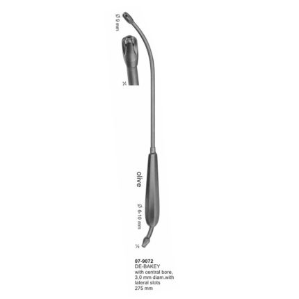 De-Bakey With Central Bore Suction Instruments 275 mm