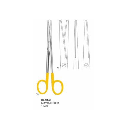 Mayo-Lexer Scissor With TC Insert Straight Blunt/Blunt 16 cm