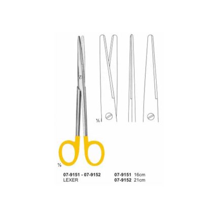 Lexer Scissor With TC Insert Straight Blunt/Blunt