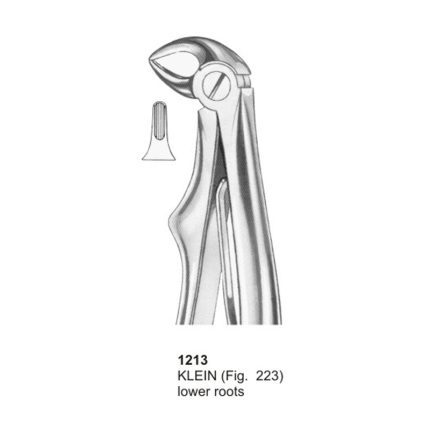 KLEIN Fig 223 Lower Root For Children Dental Extracting Forceps
