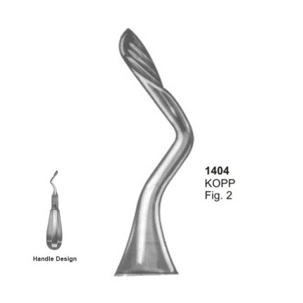 KOPP Twist Angled Fig 2 Dental Root Elevators
